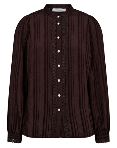 Co'Couture - Kesi CC Lace Bluse - Dunkelbraun